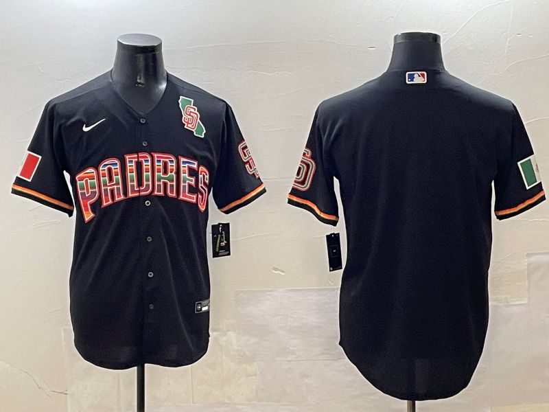 Men San Diego Padres Blank Black Fashion Game 2025 Nike MLB Jersey style 3->san diego padres->MLB Jersey